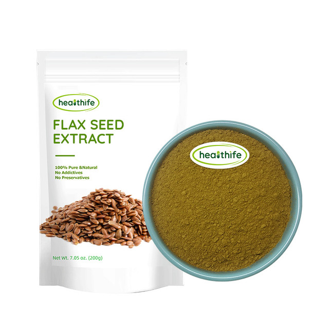 Healthife Factory Supply Plant Extracts Food Grade Flax Seed Extract 10:1 Flax Lignans Powder
