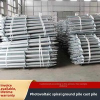 Poteau de sol photovoltaïque en spirale galvanisé à chaud, pré-encastré, avec support solaire pour panneaux solaires, poteau supérieur et inférieur personnalisable