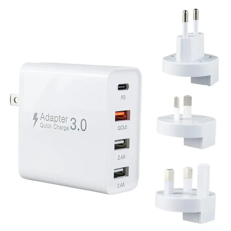 شاحن مخصص لشاحن GaN 33W 45W 65W USB C مع PD.3 و QC.3 ، شاحن جداري صغير وسريع قابل للطي