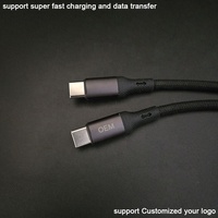 Promoción Precio barato 1,2 m de largo Anti Pull Nylon Trenzado Coats PD 60W USB C a USB C Cables de datos