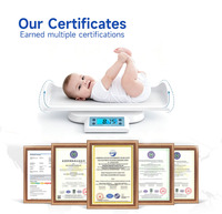 Pèse-bébé numérique rechargeable, type split, avec écran LED rétroéclairé bleu, pour la mesure de la taille et du poids des nourrissons et des bébés