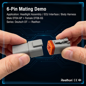 Kits de prises et connecteurs <span class=keywords><strong>électrique</strong></span>s <span class=keywords><strong>étanche</strong></span>s pour automobile Deutsch DT Series DT06-2S 3S 4S 6S 8S 12S/DT04-2P 3P 4P 6P 8P - Product Image 2