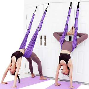 Correa de estiramiento de piernas OEM con anclaje para puerta, entrenador de flexibilidad para estiramiento de espalda, para danza, yoga aéreo, <span class=keywords><strong>ballet</strong></span> y ejercicio. - Product Image 6
