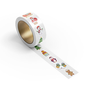 Etichette Adesive Natalizie Rotonde Tagliate al Laser, Adesivi Personalizzabili e Sigilli per Biglietti Regalo - Product Image 2