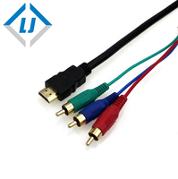 Adaptador de Cable de conversión para DVD HDTV STB 1,5 P, componente de vídeo Hdmi macho a 3RCA AV de 1080 M