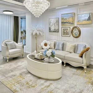 Divano Sezionale Vittoriano Antico Francese Fatto a Mano, Set Divani Imbottiti in Tessuto <span class=keywords><strong>Bianco</strong></span> Trapuntato, Lusso <span class=keywords><strong>Classico</strong></span> Rettangolare per <span class=keywords><strong>Soggiorno</strong></span> Villa - Product Image 3