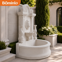 Fontaine murale décorative personnalisée en forme de tête de lion sculptée à la main, style européen classique, pour décoration de salon extérieur