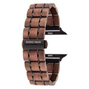 Cinturino in Legno Naturale con Logo Personalizzato, Bracciale in Noce all'Ingrosso, Cinturino Smart in Legno per <span class=keywords><strong>Apple</strong></span> <span class=keywords><strong>Watch</strong></span> Compatibile con iWatch - Product Image 1