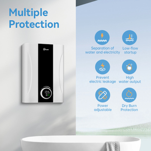 Calentadores <span class=keywords><strong>de</strong></span> Agua Eléctricos Instantáneos Inteligentes para <span class=keywords><strong>Baño</strong></span>, <span class=keywords><strong>de</strong></span> Montaje en Pared, con Suministro <span class=keywords><strong>de</strong></span> Agua Caliente Multipunto a Temperatura Constante, 11KW 240V, OEM - Product Image 2