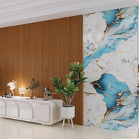 Conception personnalisée panneau mural SPC feuille de marbre UV haute brillance type marbre feuilles de PVC Baguette Marmor plaque de PVC