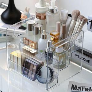 Acrylic Cosmetic <b>Storage</b> Box With Drawers Large Capacity Desktop Organizer For Makeup Eyeshadow Lipstick Perfume - Product Image 4