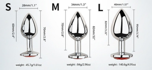 سدادة شرجية من سبائك الألومنيوم بأحجام متعددة، ناعمة وآمنة للمبتدئين، مع زخارف كريستالية ملونة - Product Image 6