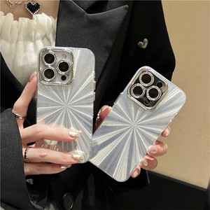 INS Mignon Glitter Aurora Laser Téléphone étui pour <span class=keywords><strong>iphone</strong></span> 16 14 13 15 Pro Max Creative Antichoc Doux Retour Pare-chocs Couverture Shell Plus - Product Image 2