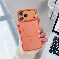 Funda Magnética de Lujo de Doble Color con Acabado Esmerilado para iPhone 17 Air 16 15 14 13 12 11 Pro Max Plus, Carcasa Protectora Antigolpes