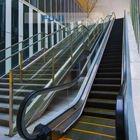 Escalator électrique extérieur FUJI Chine 30-35 degrés pour centres commerciaux, en acier inoxydable, usage intensif, 0,5 m/s, entraînement AC/Hydraulique