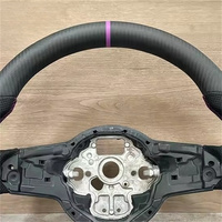 Volant en cuir en fibre de carbone personnalisé pour Volkswagen VW Golf R Jetta Tiguan MK2 Passat B8 MK5 MK6 MK7 Caractéristiques sportives