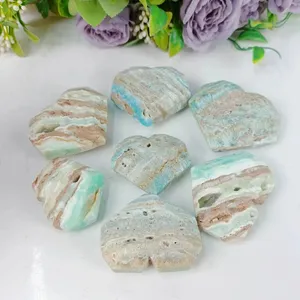 Natural Crystal Hand Craved High Quality Hemimorphite Heart Carving Crystal For Home Decoration