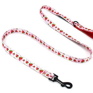 Laisse de <span class=keywords><strong>chien</strong></span> en polyester de luxe avec logo personnalisable et crochet rose rouge - Product Image 3