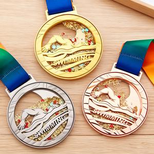 Medalla Deportiva de Metal Personalizada por el Fabricante, Medalla de Oro, Plata y Bronce para Natación, Maratón, Ciclismo, Atletismo - Product Image 1