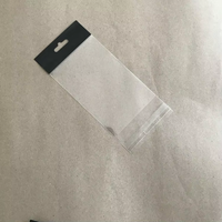 Sacs d'emballage imprimés personnalisés avec logo de marque, transparents, autocollants, en OPP/BOPP, pour sous-vêtements, chaussettes, vêtements et articles vestimentaires