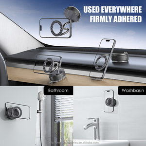 ที่วางโทรศัพท์ระบบแม่เหล็กที่ยึดซิลิโคนดูดสุญญากาศมีมุมปรับได้กันน้ำติดตั้งบนแผงหน้าปัดรถยนต์ - Product Image 6