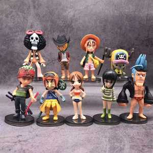 6 Stili 8cm <span class=keywords><strong>Anime</strong></span> One Piece Luffy Zoro Sanji Nami Chopper Action Figure Decorazione per Auto e Torte Modello in PVC Giocattolo per Regali - Product Image 2