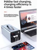 Station d'alimentation portable pour réfrigérateur de voiture et ordinateur portable 300W 292Wh, alimentation extérieure avec prise AC, charge rapide, batterie externe