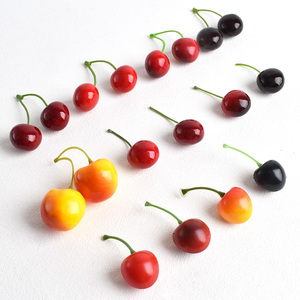 Accessoires décoratifs miniatures faits main pour jeux alimentaires, modèle de cerise rouge et jaune simulée, occasions de Noël et de Thanksgiving KANGNING - Product Image 4