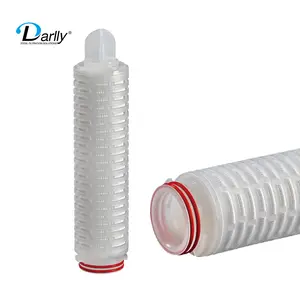 China Manufacturer PP GF PES PTFE Membrane Pleated Filter Cartridges 0.2 Micron Solvent Filter Cartridge