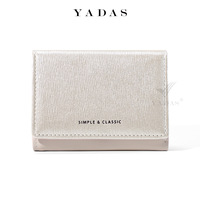 Dompet Lipat Tiga PU Berkilau Mini untuk Wanita Tempat Kartu Kecil Dompet Koin Saku ID 5 Warna Hadiah Wanita