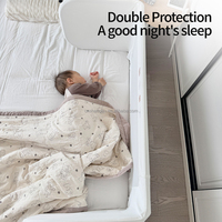 Barandales Laterales VSUCH para Cama de Bebé, Barrera de Malla para Recién Nacido, Valla Protectora de Tela Plegable de Seguridad para Infantes, Barandilla de Cama para Niños Pequeños