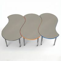 Mesa de Actividades para el Aula con Altura Ajustable, Escritorio Flexible para el Aprendizaje Colaborativo, Muebles Escolares Modernos para K12
