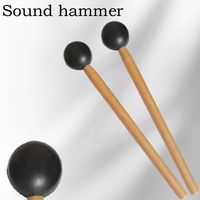 Best-seller Manche en bois Boule en caoutchouc Coloré et Durable Instrument Percussion Outil Marteau Musique Marteau maillet