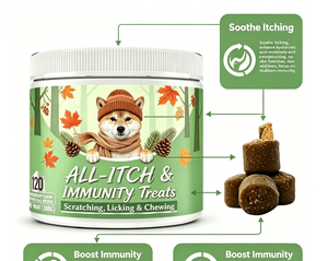 Golosinas para <span class=keywords><strong>Perros</strong></span> para el Alivio del Picor y Refuerzo del Sistema Inmunitario, 120 Masticables Blandos para el Picor, Lamido y Alergias Cutáneas, Apoya la Salud Inmunitaria, Seguro - Product Image 2