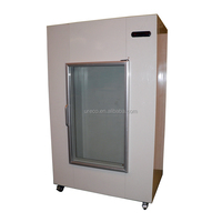 Réfrigérateur vitrine à porte simple en verre avec refroidissement par ventilateur, glacière pour boissons d'intérieur