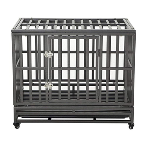 Jaula Multifuncional para Perros con Ruedas y Bandeja de Plástico, Jaula Resistente para Perros, Jaula Portátil para Mascotas - Product Image 1