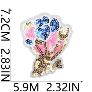 Gran Oferta personalizada de fábrica, parches pequeños de lentejuelas para planchar, parches de lazo de lentejuelas de plumas rosas para niña con labios de cereza brillante para ropa de chaqueta - Product Image 4