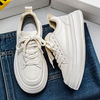 Chaussures pour hommes KN29, nouvelles baskets blanches à semelle épaisse pour augmenter la taille, confortables, légères, décontractées, pour le sport et la marche