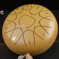 Hot Sale 10 Inch Steel Ethereal Drum Percussion Musical Instruments 11 Tones Tongue Drum for Children Enlightenment