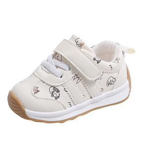 Zapatillas de bebé con estampado de dibujos animados, zapatos informales con suela de goma suave y andadores para niños pequeños, adecuados para el uso diario. - Product Image 1
