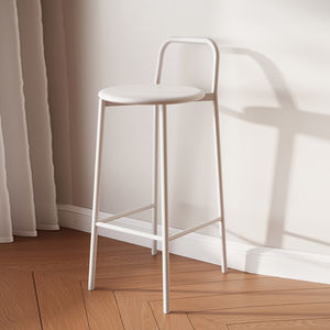Chaise <span class=keywords><strong>de</strong></span> <span class=keywords><strong>bar</strong></span> extérieure design nordique moderne, <span class=keywords><strong>tabouret</strong></span> haut simple et luxueux avec dossier décontracté pour bars et salons - Product Image 5