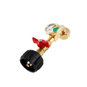 Régulateur de gaz en laiton QCC1 avec manomètre pour le remplissage de bouteilles de propane et la connexion de réservoirs GPL - Product Image 4