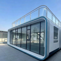 Maisonnette Apple Mini Populaire de 20 et 30 pieds, Conteneur Préfabriqué Portable à Montage Rapide avec Salle de Bain, Chambre et Toilettes