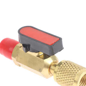 R22 refrigerante 1 / <span class=keywords><strong>4</strong></span> "filo esterno a 1/<span class=keywords><strong>4</strong></span>" interno filo valvola a sfera diritta tubo di riempimento HVAC HVAC/<span class=keywords><strong>r</strong></span> collettore a / C - Product Image 3