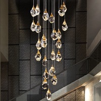 Plafonnier Led suspendu en cristal au design moderne, décoration d'intérieur