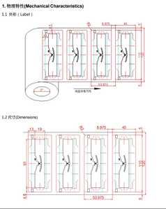 Etiqueta <span class=keywords><strong>RFID</strong></span> <span class=keywords><strong>UHF</strong></span> pasiva de largo alcance 9654 860-960MHz H3/HEC/H9 19*93mm Inventario NFC para gestión de vehículos Pallet Tire Windshield - Product Image 2