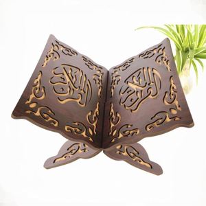 Eid Ramadan Islam Religion <b>Gift</b> Wooden Vintage Holy Stand Holder <b>Muslim</b> Prayer Book Display Rack - Product Image 3