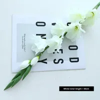 Floravital Model 2 Gaya Eropa Kelas Atas, 8 Tangkai Bunga Gladiolus Artifisial Plastik untuk Dekorasi Rumah, Pernikahan, dan Luar Ruangan