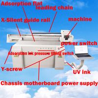 Impresora UV Plana ZCRS 2513, Máquina de Impresión Digital Industrial de Inyección de Tinta para Acrílico, PVC, Madera, Metal, Cuero y Señalización