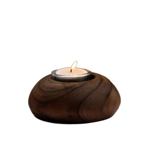 Cross-border wooden candlestick, simple round <b>candle</b> <b>holder</b>, <b>candle</b> cup, Christmas wedding, wedding cafe decoration. - Product Image 5